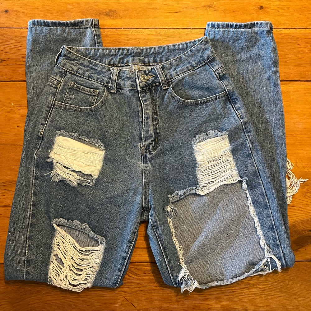 SHEIN high rise straight jeans 👖